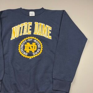 Tultex Sweatshirt Mens XL Navy Notre Dame University SuperWeight Vintage 90s